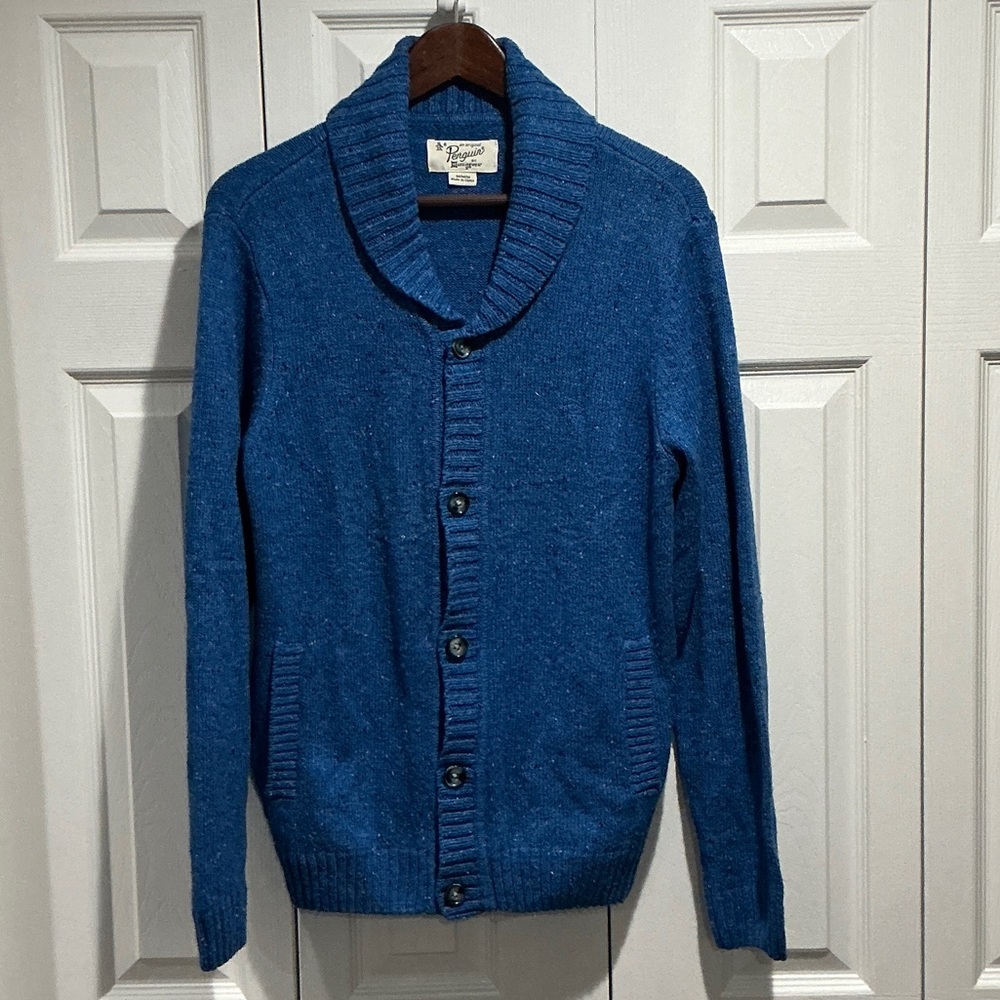 Original Penguin Blue Cardigan Sweater